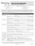 New Account Application Please do not use this form for IRA accounts