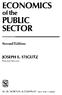 ECONOMICS PUBLIC SECTOR. of the JOSEPH E. STIGUTZ. Second Edition. W.W.NORTON & COMPANY-New York-London. Princeton University