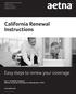 California Renewal Instructions