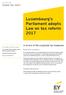 Luxembourg s Parliament adopts Law on tax reform 2017