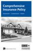 Comprehensive Insurance Policy. Homeowner Condominium Tenant