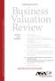 Quarterly Journal of the Business Valuation Committee of the American Society of Appraisers