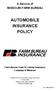 AUTOMOBILE INSURANCE POLICY