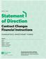 Statement. en of Direction. ion. Financial ncial Instructions