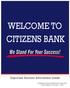 WELCOME TO CITIZENS BANK