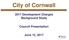 City of Cornwall Development Charges Background Study. Council Presentation