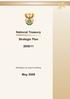 National Treasury. Strategic Plan 2008/11 REPUBLIC OF SOUTH AFRICA