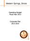Western Springs, Illinois. Operating Budget Fiscal Year 2013