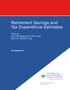Retirement Savings and Tax Expenditure Estimates
