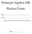 Financial Algebra 42B Practice Exam