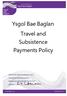 Ysgol Bae Baglan Travel and Subsistence Payments Policy