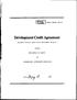 Development Credit Agreement