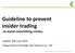 Guideline to prevent insider trading -to avoid committing crimes-