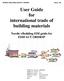 User Guide for international trade of building materials
