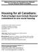 Housing for all Canadians: Federal budget must include financial commitment to new social housing