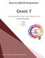 (To be administered after NPS Grade 7 Scope and Sequence Units 3&4) Assessed Standards: 7.RP.1 7.RP.2 7.RP.3 7.EE.3
