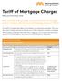 Tariff of Mortgage Charges