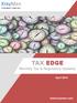 TAX EDGE. Monthly Tax & Regulatory Updates. April