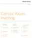 Catholic Values Investing