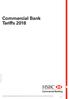 Commercial Bank Tariffs 2018