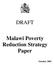 DRAFT. Malawi Poverty Reduction Strategy Paper