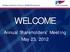 WELCOME. Annual Shareholders Meeting May 23, 2012