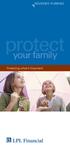 INSURANCE PLANNING. protect. your family. Protecting what s Important