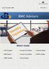 BMC Advisors. What s Inside. MCA Update Income Tax Update Custom Update. RBI Update Service Tax Update DGFT Update. SEBI Update.