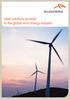Steel solutions provider to the global wind energy industry