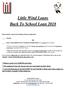 Little Wind Loans. Back To School Loan 2018