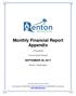 Monthly Financial Report Appendix