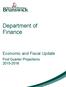 Department of Finance. Economic and Fiscal Update