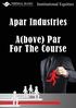 Apar Industries. Institutional Equities. Initiating Coverage