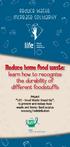 Reduce home food waste: