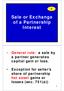 Sale or Exchange of a Partnership Interest