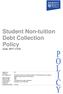 Student Non-tuition Debt Collection Policy June, 2017 v14.8