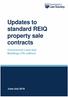 Updates to standard REIQ property sale contracts. Commercial Land and Buildings (7th edition)