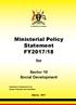 Ministerial Policy Statement FY2017/18