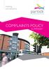 COMPLAINTS POLICY SUMMARY