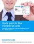 Quick guide to Blue member ID cards
