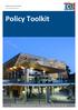Edith Cowan University. University Governance. Policy Toolkit. Strategic and Governance Services Centre Web:   Phone: 134 ECU ( )