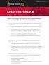 CREDIT REFERENCE A GUIDE TO THE USE OF YOUR PERSONAL DATA BY WIGAN WARRIORS ENERGY FOR CREDIT REFERENCE AND FRAUD PREVENTION