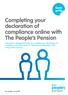Completing your declaration of compliance online with The People s Pension