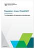 Regulatory Impact Statement. The regulation of insolvency practitioners