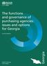 The functions and governance of purchasing agencies: issues and options for Georgia