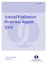 May Annual Evaluation Overview Report ab0cd. Project Evaluation Department