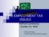 IRS EMPLOYMENT TAX ISSUES
