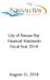 City of Nassau Bay Financial Statements Fiscal Year 2018