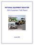 NATIONAL EQUIPMENT REGISTER Equipment Theft Report