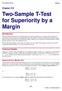 Two-Sample T-Test for Superiority by a Margin